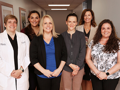 A group photo of the OhioHealth Rehabilitation Hospital's leadership team